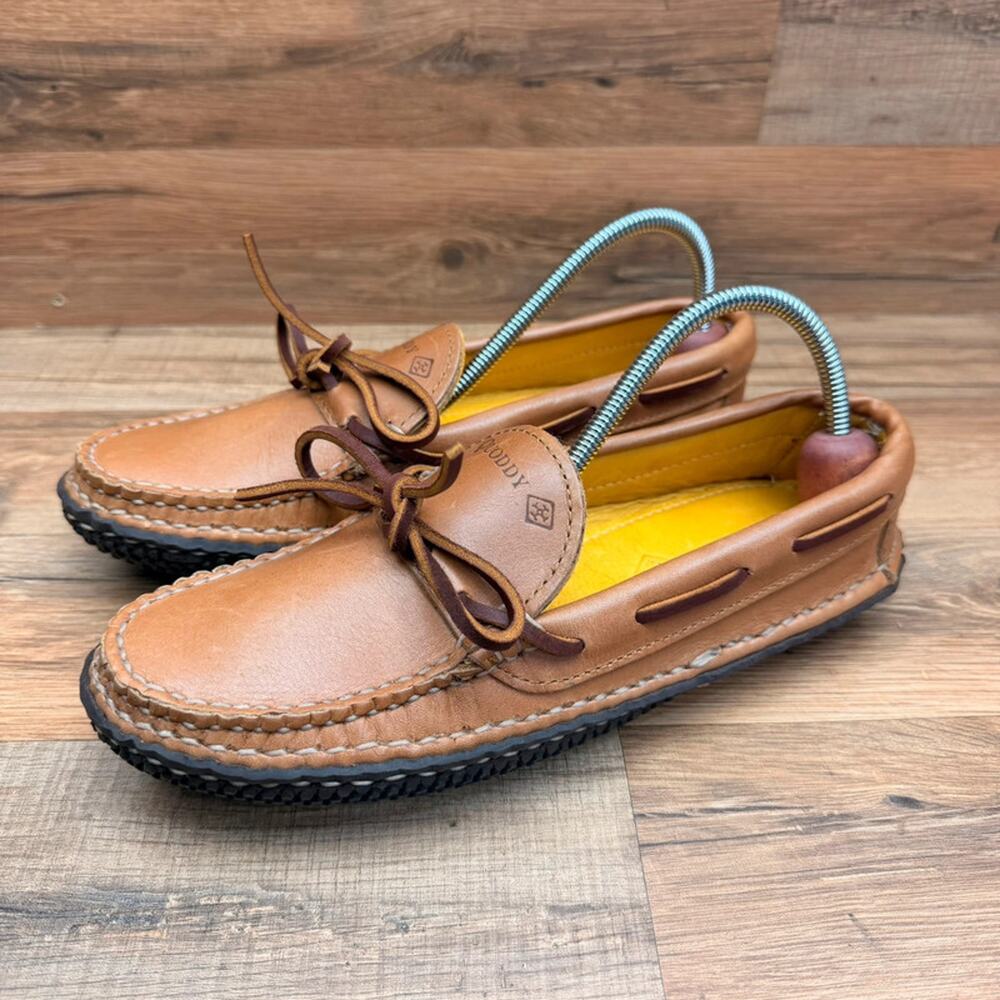 Quoddy Men's size 8 Grizzly Moc LE - Grizzly Peanut loafers shoes brown Leather